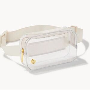 Kendra Scott Clear Belt Bag with Gold Zipper